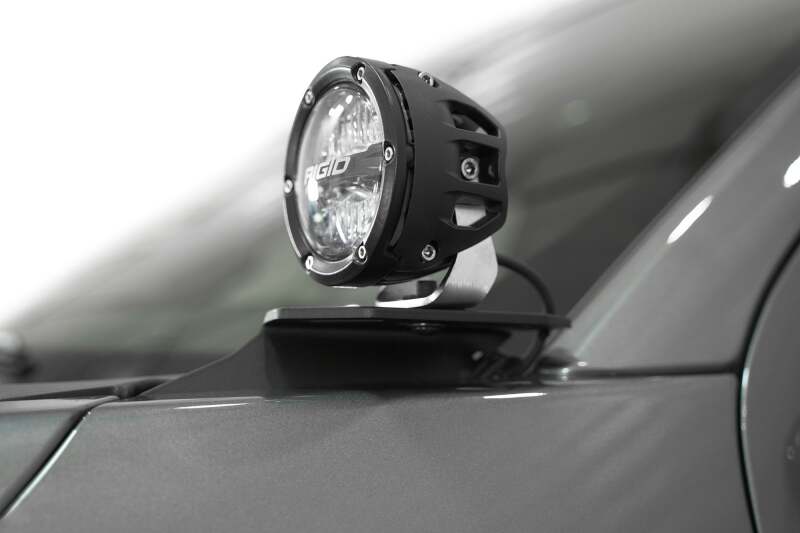 Ford F150 Ditch Light Brackets - Driver/Passenger Side - Addictive Desert Designs - 2-Stage Hammer Black Powder Coat - Black - `21-`27